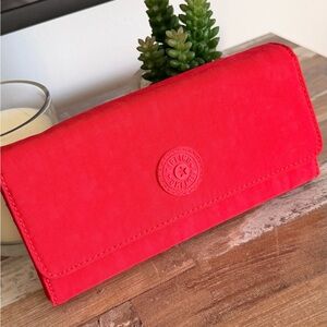 Kipling Teddi Envelope Cherry Red Wallet